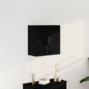 Mobile da muro Nero Rovere 60x31x60 cm Legno ingegnerizzato