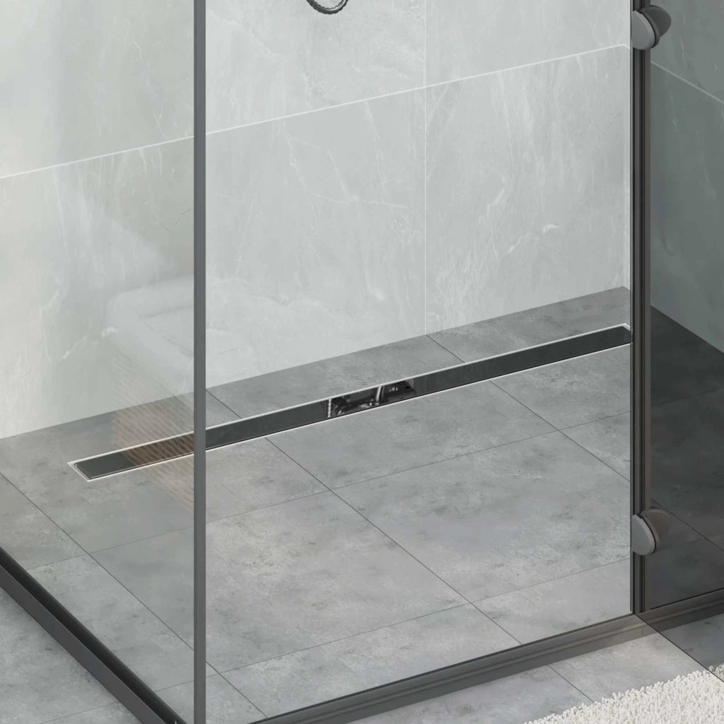 Scarico doccia con copertura in vetro e sifone a 360° 100 cm