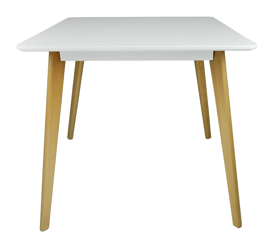 Tavolo cucina quadrato 80x80 bianco, tavolo ristorante mod. Iago TQ08-8.8IAPL