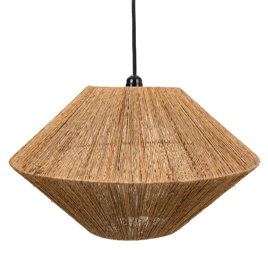 Plafoniera in juta marrone 55x55x31,5h