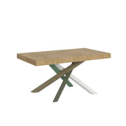 Tavolo allungabile 160/420x90 cm Volantis colore quercia natura gambe multicolore 4/A
