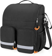 Accessori per sedia a rotelle - Tas a pendolo con cinturino per spalla e diverse tasche - Grande accessorio per sedia a rotelle - Potenza e manuale - Tasca a spalla - Adatto per adulti e anziani - Borsa comoda