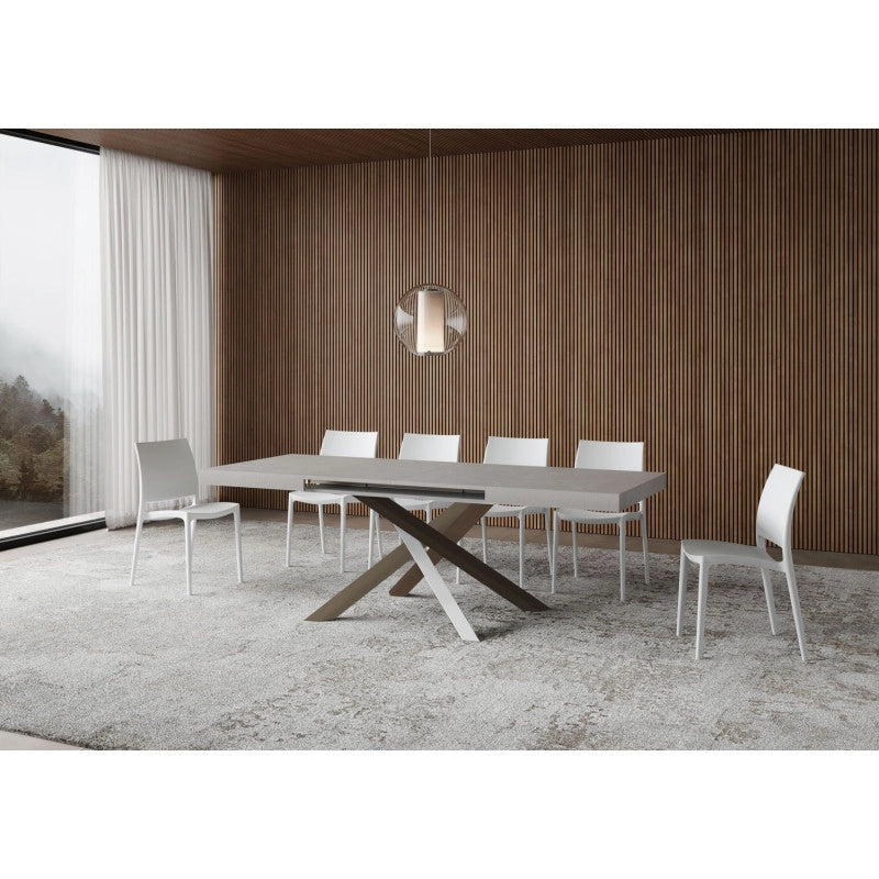 Tavolo allungabile 140/400x90 cm Volantis telaio Multicolore 4/C - Cashmere