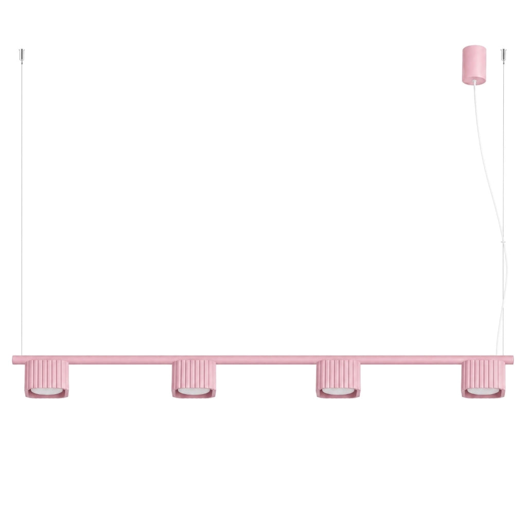 Lampadario RIFF 4 rosa Gx53
