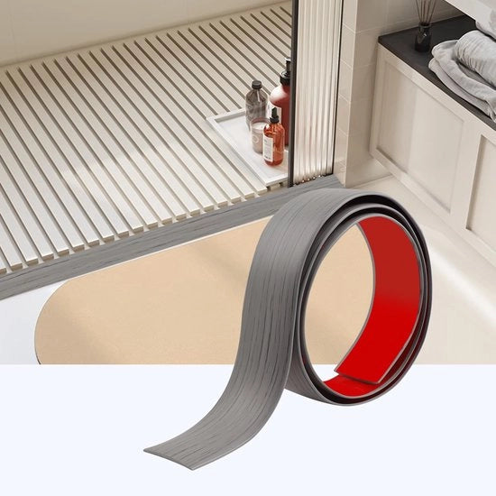Profilo di transizione autofissante, strisce di pavimento in PVC, strisce di porta autofissanti per il collegamento delle giunzioni di pavimento, passaggi di soglia in moquette, piastrelle di pavimento (nuovo grigio, 100cm*5cm)
