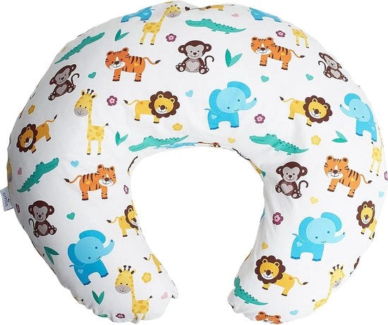 Cuscino per Bambini con Stampa di Giungla - 100% Cotone - Cuscino per Bambini con Copertura Rimovibile e Lavabile - Dimensioni XXL