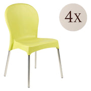 Eclectic, Sedia da Esterno 4 Sedie Made in Italy, Verde