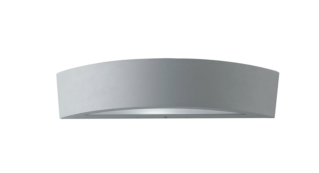APPLIQUE BIEMISSIONE TUCSON SILVER 2 LUCI ATTACCO E14 IP44 36X9,6X7,5CM IN ALLUMINIO