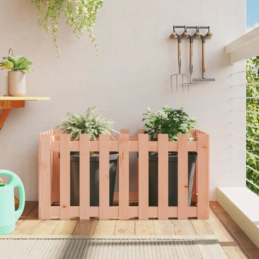 Fioriera Rialzata Giardino Recinzione 100x50x50cm Legno Douglas 832480