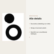 Set di copertura per parasole - Insetto per tavolo - Copertura per tavolo - Anelli in plastica robusti - Impronta d'acqua e UV resistente - Copertura per foro di tavolo