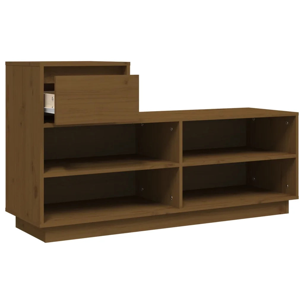 Scarpiera ambra 110x34x61 cm in Legno Massello di Pino 814452