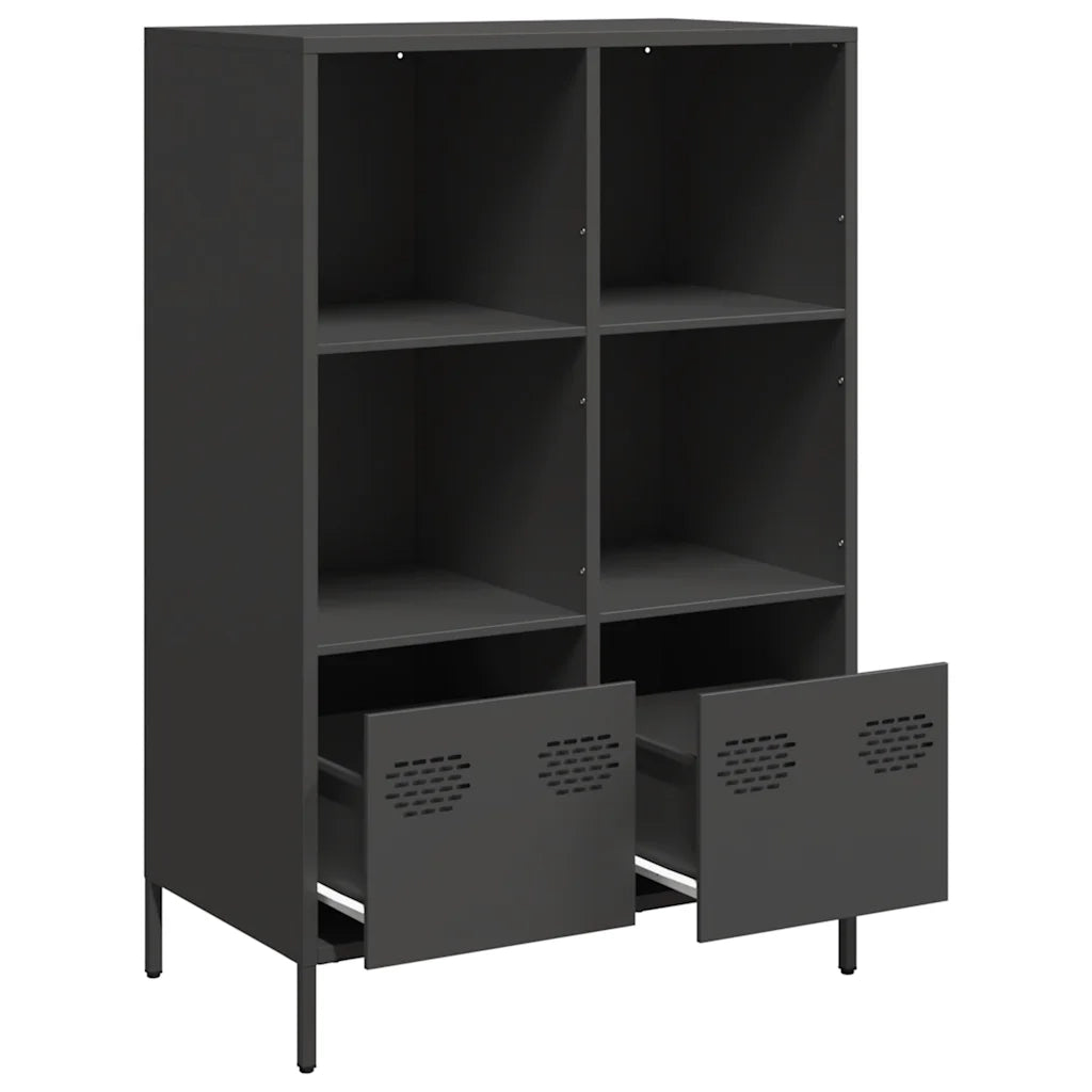 Credenza Nera 68x39x103,5 cm in Acciaio 851382