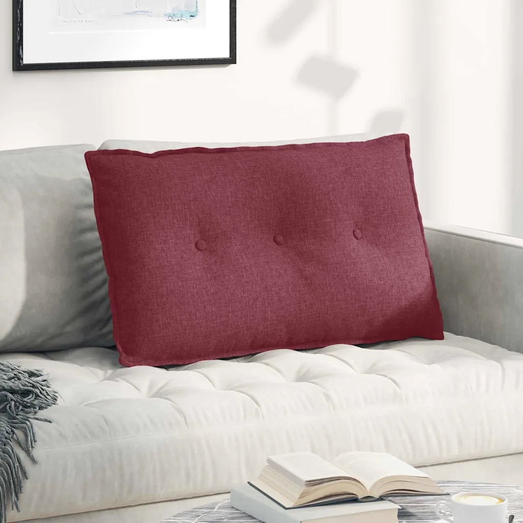Cuscino per Schiena | Cuscino dorsale Rosso Vino 80 x 19 x 50 cm Tessuto