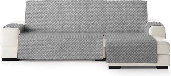 Tappeto per divano in poliestere grigio-grigio Chaise longue 240 cm - Adatto per divani da 250 a 300 cm
