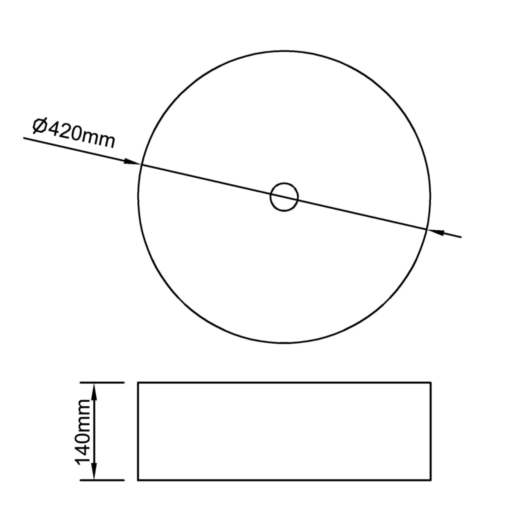 Lavandino 42x14 cm in Ceramica Argento CFW7394753