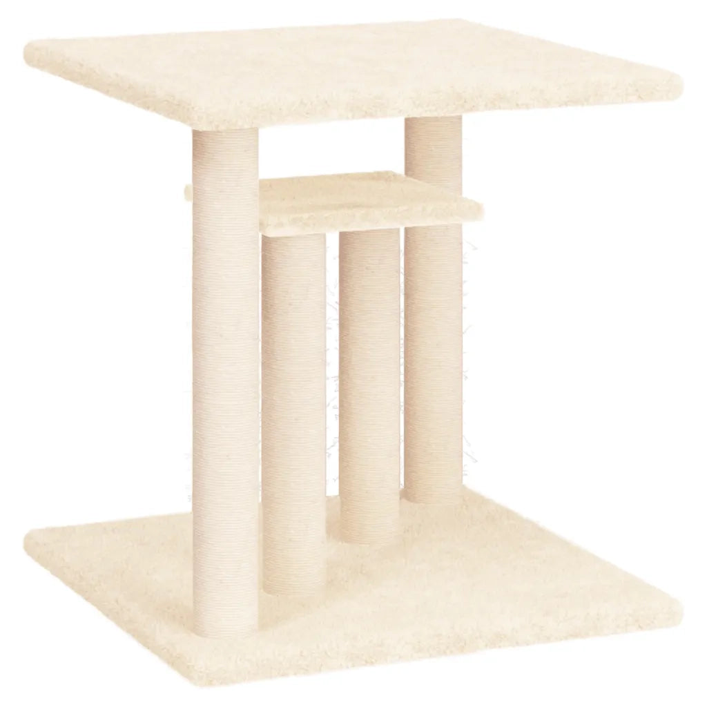 Pali Tiragraffi per Gatti con Piattaforme Crema 50 cm 172043