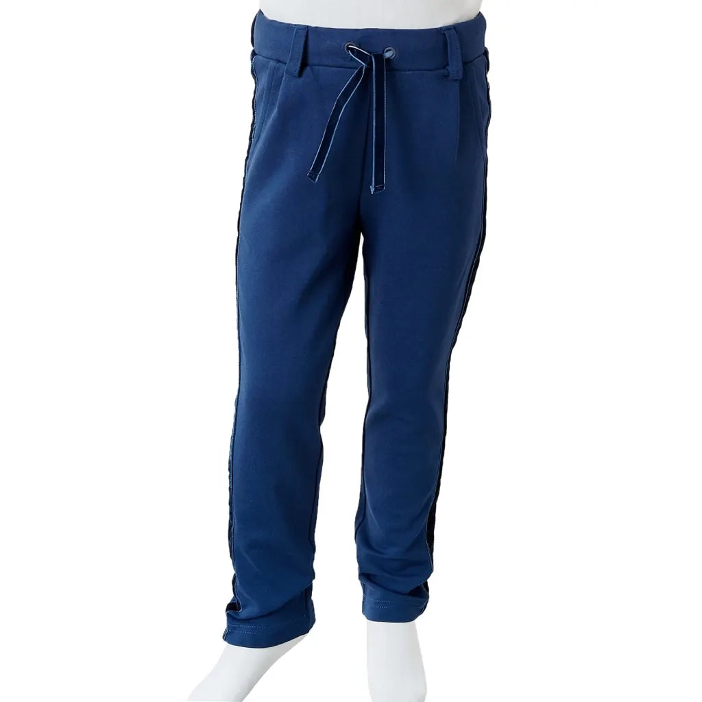 Pantaloni per Bambini con Finiture Nere Blu Marino 116 CFW2604759