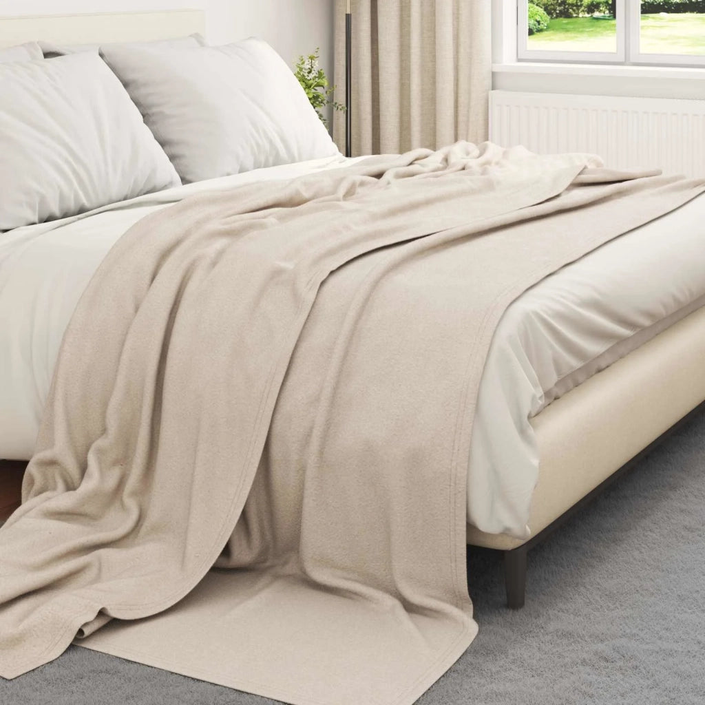 Coperte da Pile 6 pcs Beige 270 x 240 cm Panno 42017048