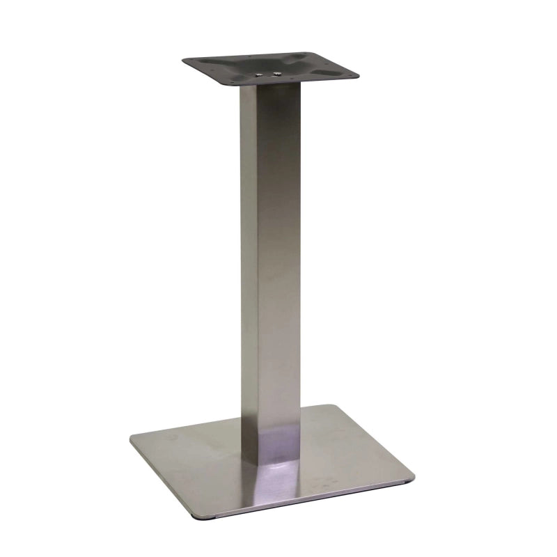 Base tavolo acciaio Jamie colore inox quadro cm 40x40h72