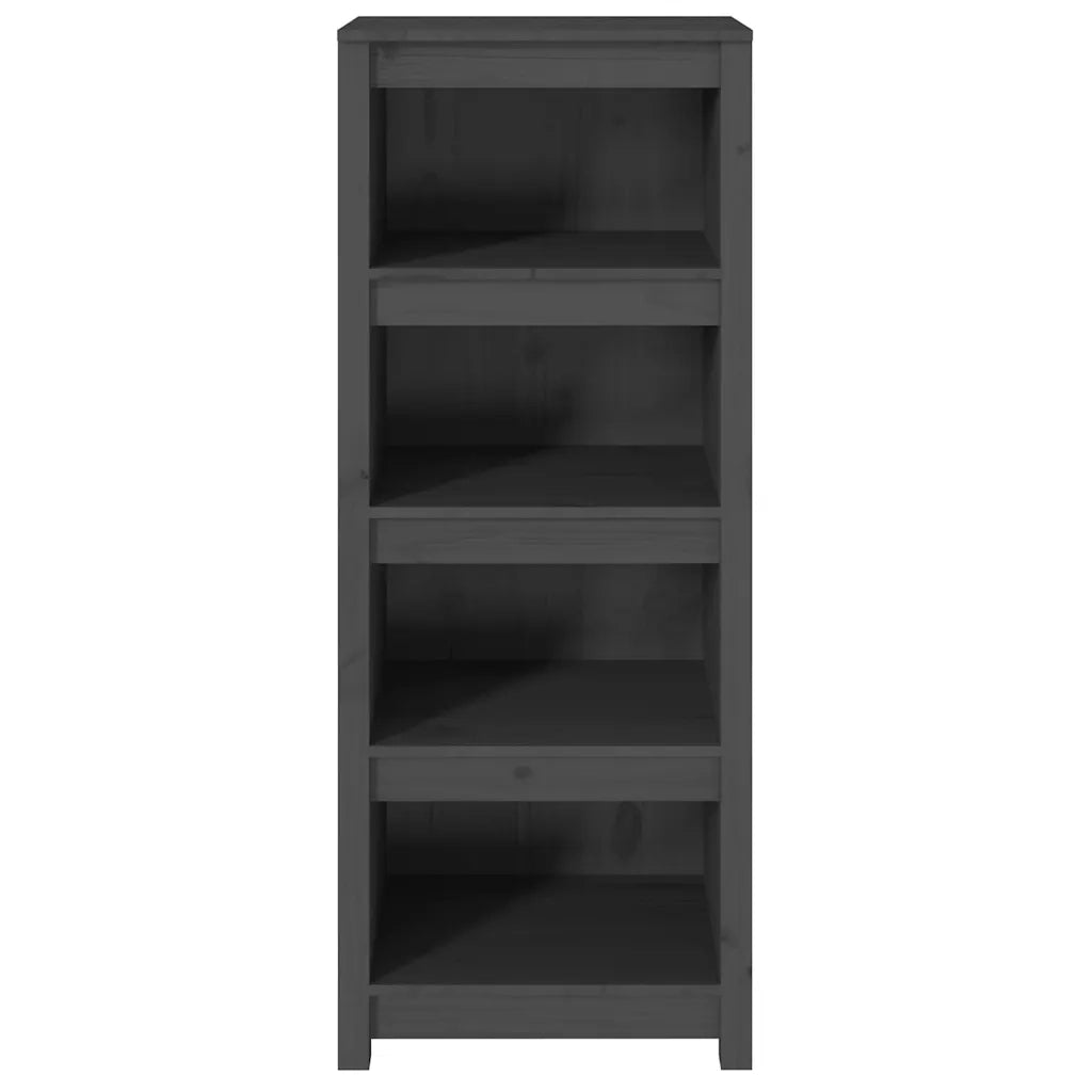 Libreria Grigia 50x35x125,5 cm in Legno Massello di Pino 821711