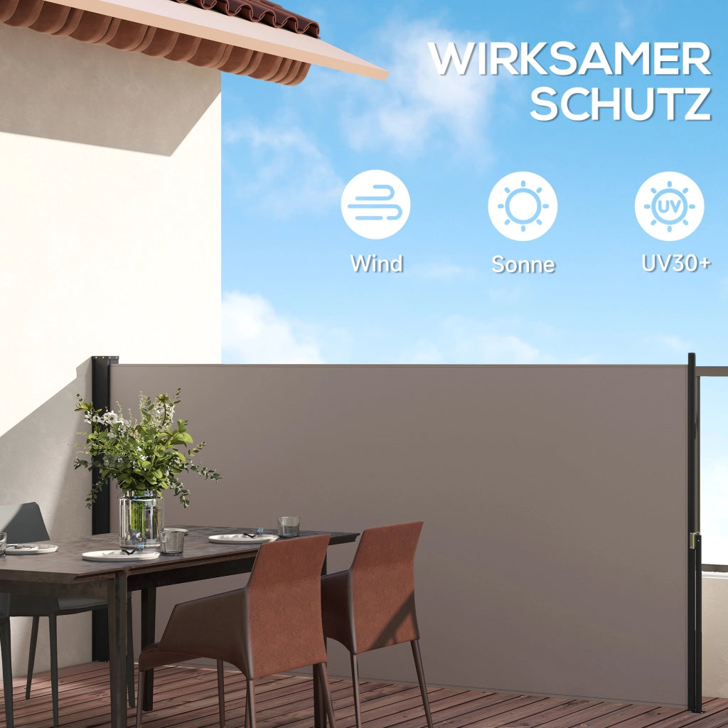 Tenda da sole laterale ¨C zephmum ¨C grigio chiaro 300x140 cm