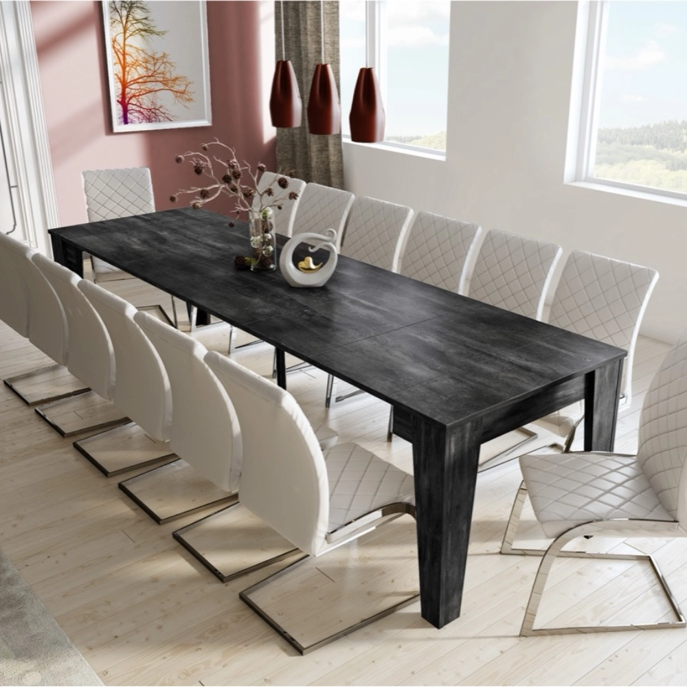 Consolle allungabile Petra 90x53,6x75,2H cm colore grigio cemento