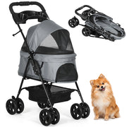 Cestino Portaoggetti per Passeggino Cani Pieghevole ¨C Zephmum ¨C Grigio