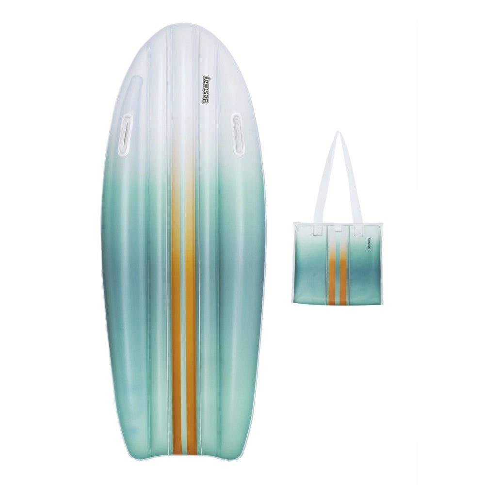 Trade Shop - Set 2in1 Materassino Gonfiabile Forma Tavola Da Surf Con Borsa Abbinata Da Spiaggia 42072 -