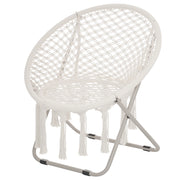 Poltrona da giardino rotonda pieghevole ¨C zephmum ¨C beige in cotone e poliestere