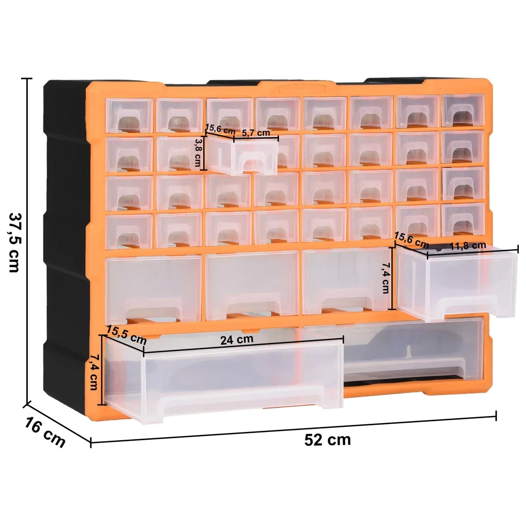 Mobile Contenitore con 38 Cassetti 52x16x37,5 cm CFW4384455