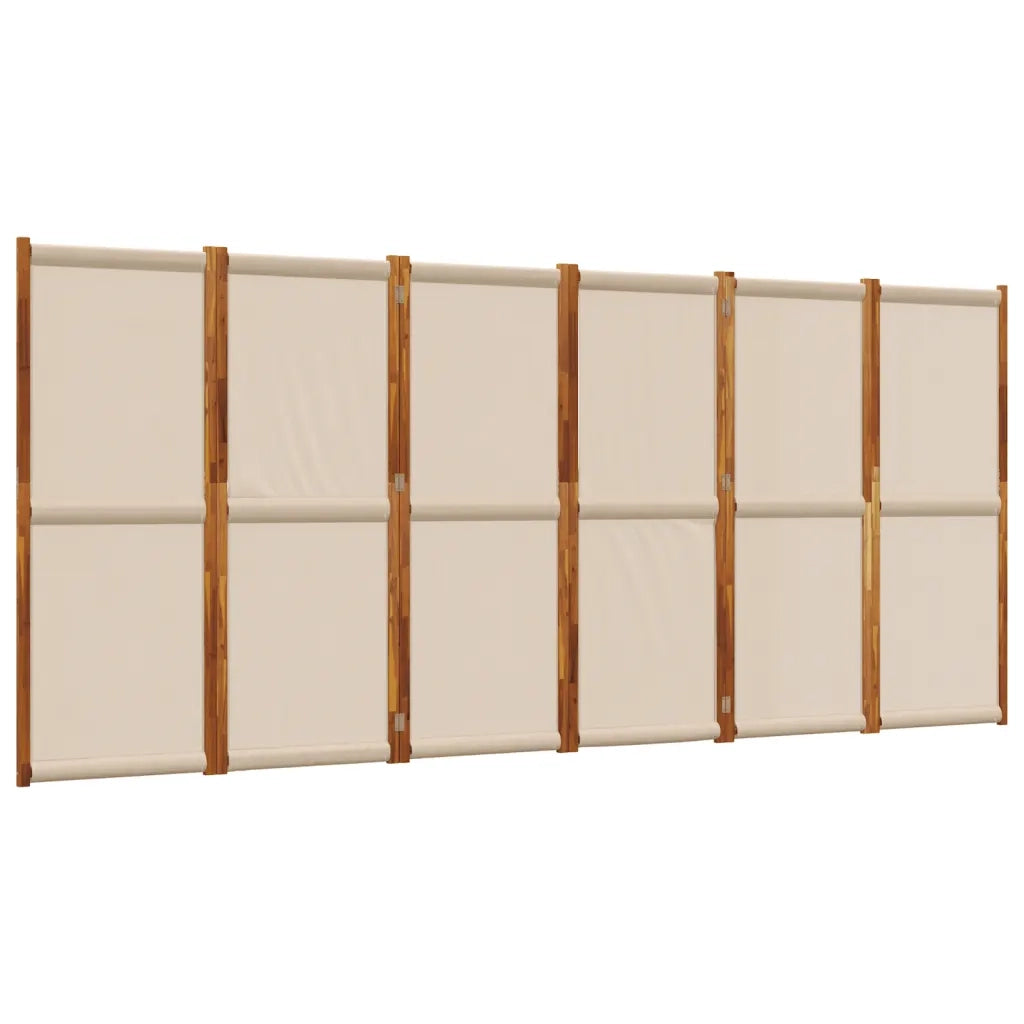 Divisorio Ambienti | Divider per stanze | Paravento a 6 Pannelli Tortora 420x180 cm