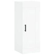 Elegante pensile di design con vano contenitore 34,5 x 34 x 90 cm realizzato in legno composito bianco 02_0048952