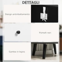 Mobile Cassettiera 5 Cassetti Fantasia Geometrica, Arredamento Moderno Camera e Ingresso, 40x40x111.5cm Nero Grigio
