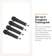Trekkingstok Alpenstock con punt sostituibile - trekkingsticchi pieghevoli - trekkingsticchi telescopici - materiale in alta qualità di carbonio wolfram - resistente all'ossidazione e duraturo