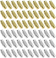 Elettrodi di fine 60 pezzi - Ottone - Oro/Argento - 11x3,5 mm - 1 mm Foro - Duraturo e Leggero - Connettori di Gioielleria