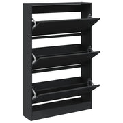 Scarpiera | Mobile per scarpe Nera 80x21x125,5 cm in Legno Multistrato