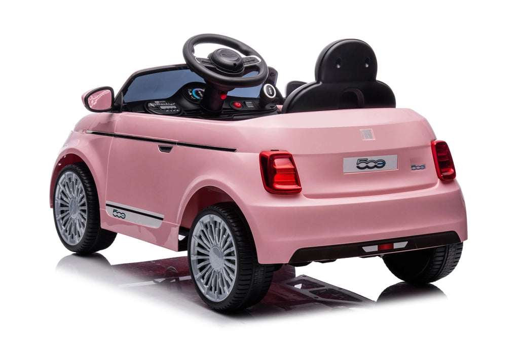 Macchina Elettrica per Bambini Licenza Fiat 500 12V con Telecomando Rosa
