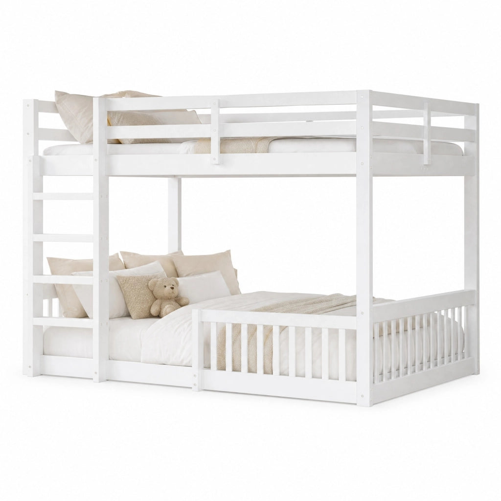 Letto a castello 160x200 cm in pino e MDF bianco