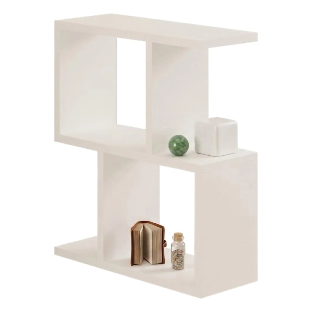 Ceprano, Tavolino da Salotto 2 Vani, 45x17x51h cm Bianco
