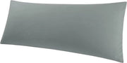 Overtrek per zijslaapkussen in microvezel 100% con chiusura a zip in grigio scuro, adatto per cuscini per gravidanza e allattamento - 50 x 160 cm