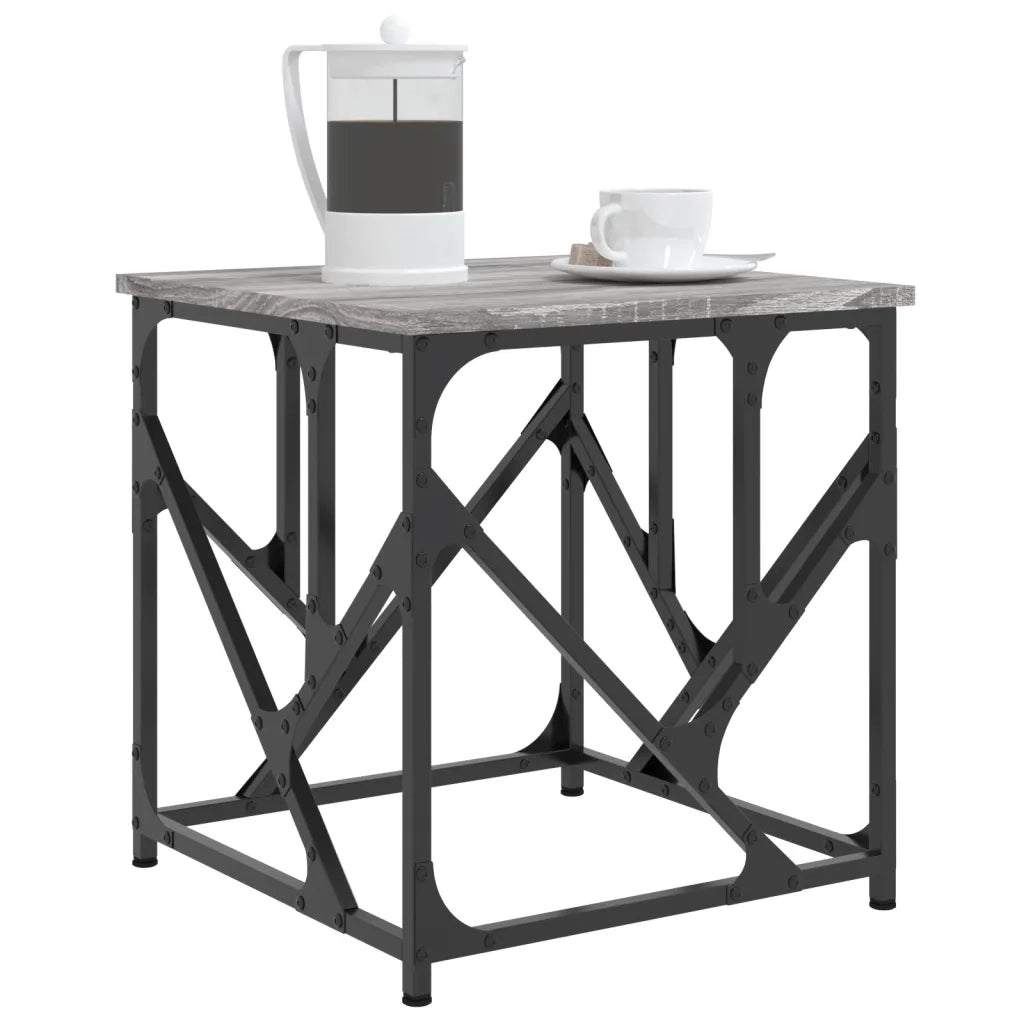 Tavolino Salotto-Tavolino da soggiorno-Tavolo Grigio Sonoma 45x45x47,5 cm Legno Multistrato