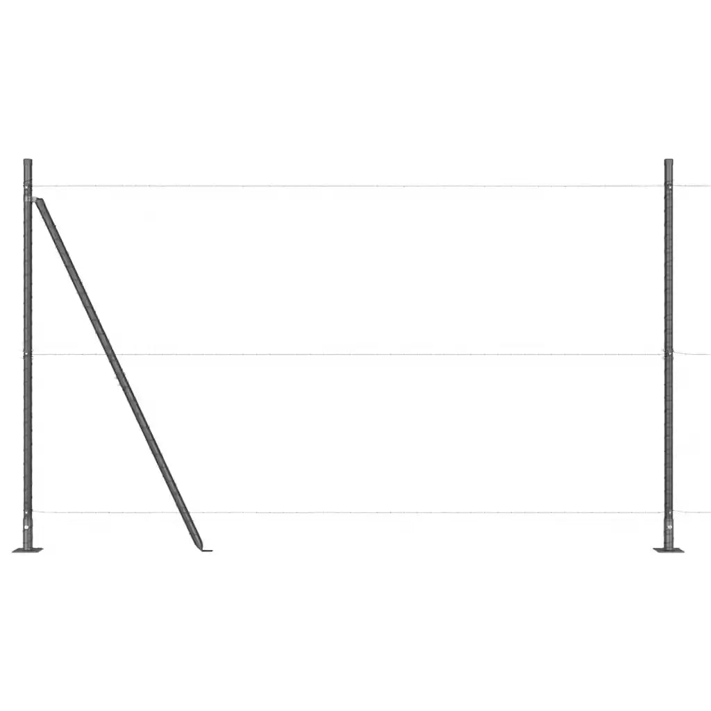 Palo della recinzione 26 pcs Grigio 3,2 x 3,2 x 170 cm 3350251