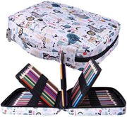 Etui per Pennarelli con Grande Capacità - Impermeabile - Tasca per Pennelli - Etui con 72 Fessure - Duraturo - Tessuto Polyester Oxford Resistente - Etui per Pennarelli