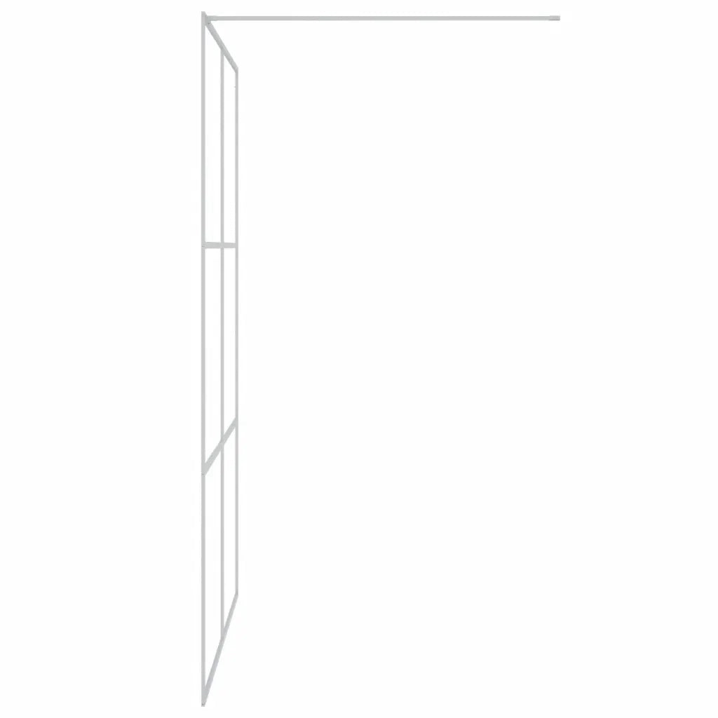 Parete Doccia Walk in Argento 140x195 cm Vetro Trasparente ESG 152119