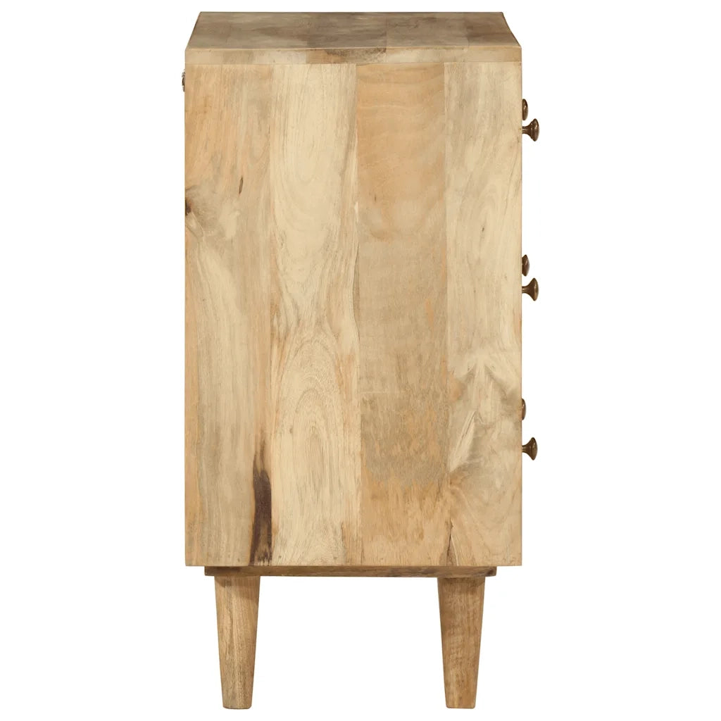 Cassettiera 70x35x70 cm in Legno Massello di Mango