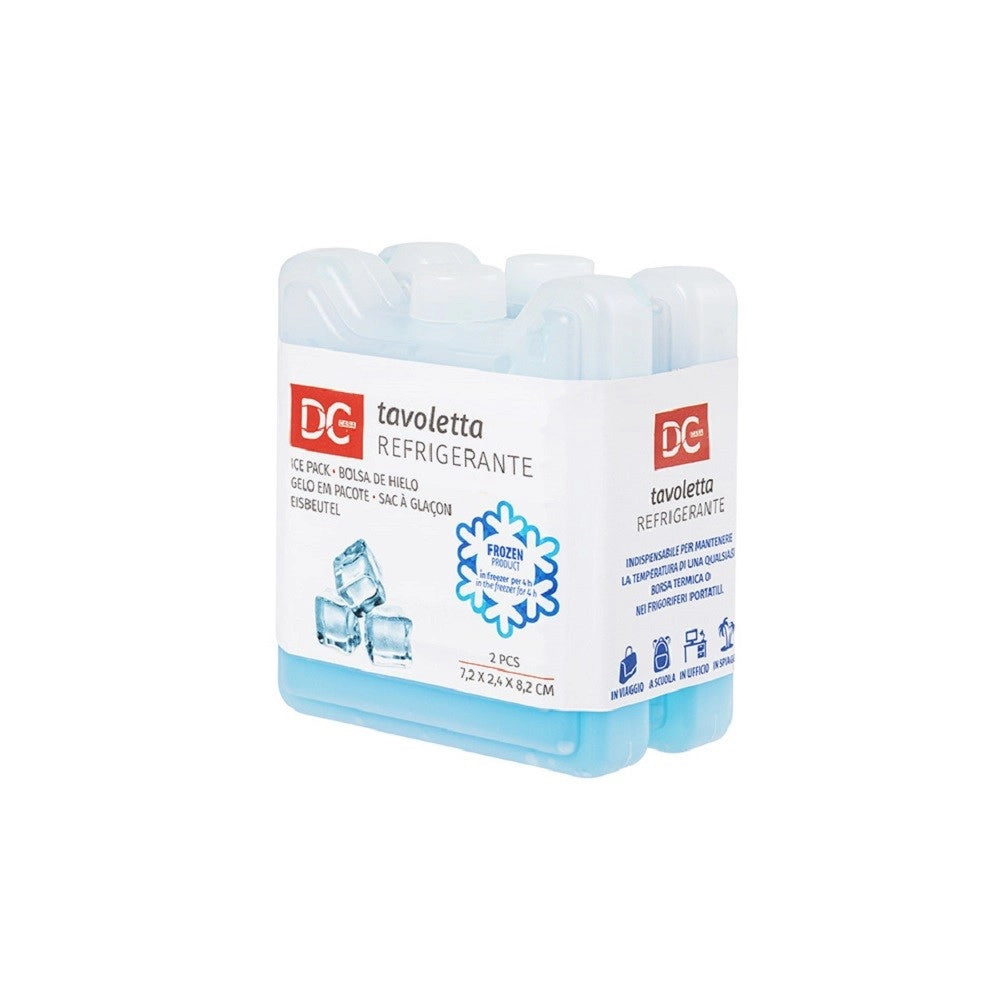 Trade Shop - Set 2pz Tavoletta Refrigerante 7.2x2.4x8.2cm Trasparente Borse Termiche 0225399 -