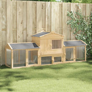 vidaXL Pollaio Marrone 225 x 60 x 89 cm