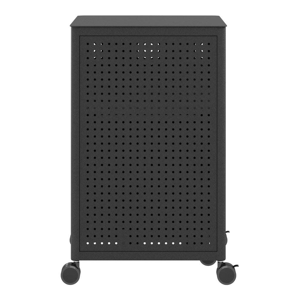 Mobile Contenitore Velvevn con Rotelle Organizzatore da Ufficio in Acciaio 54x40x36 cm - Nero [en.casa]