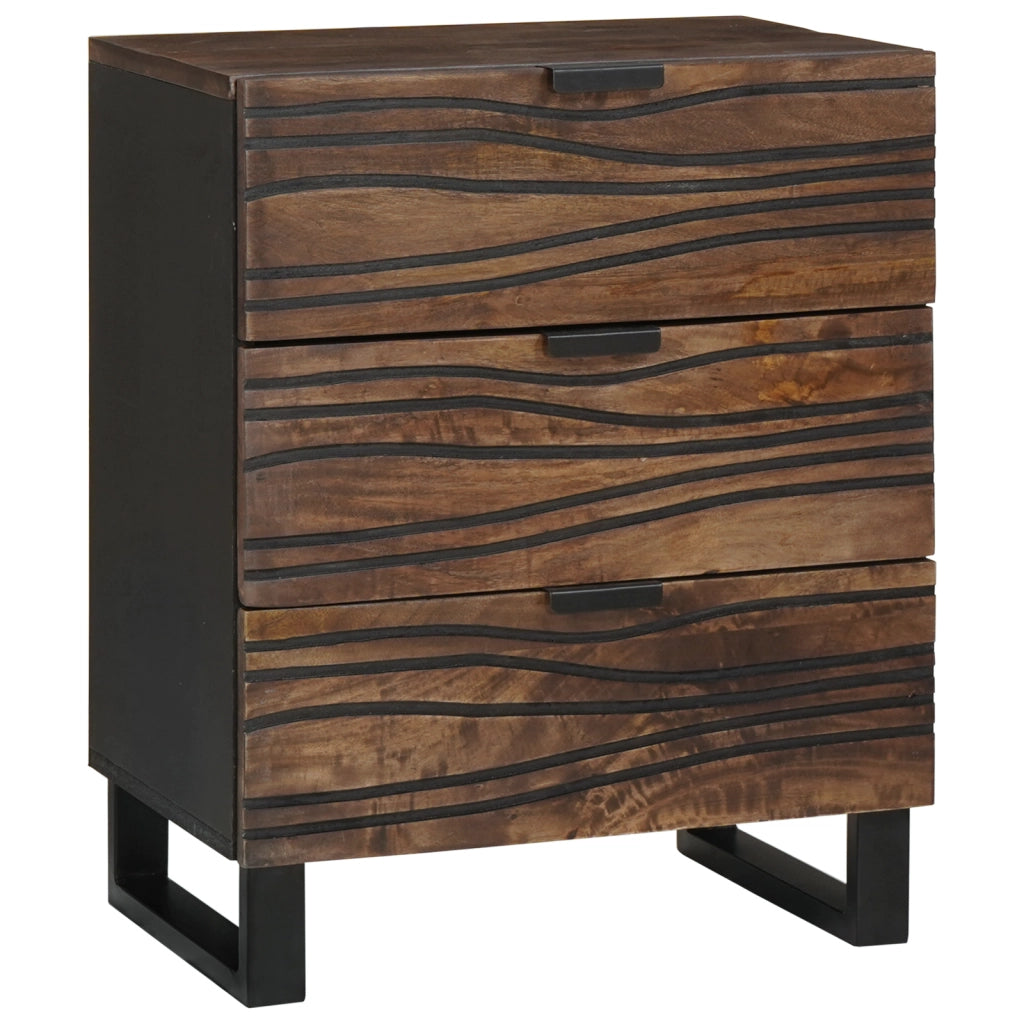 Mobile per Comodino 50x33x60 cm Legno Massello di Mango & Legno Ingegnerizzato