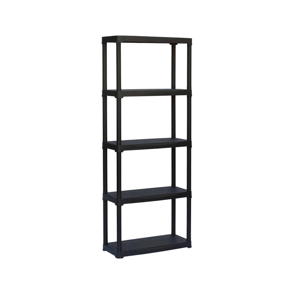 Scaffale a 3 ripiani in Aurelian, Scaffalatura multiuso per interno o esterno, 100% Made in Italy, cm 70x30h176, colore Antracite